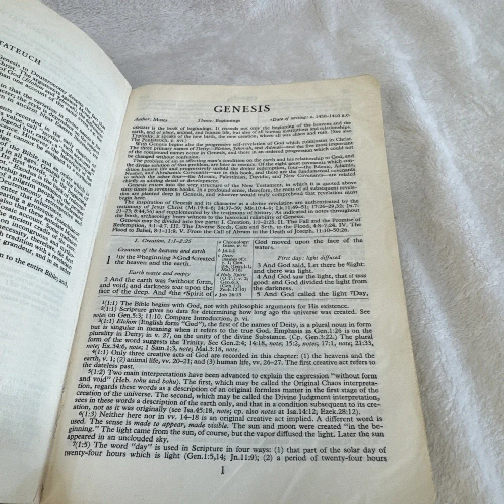 Holy Bible New Scofield Reference Ed KJV Genuine Cowhide Leather Oxford 1967 VTG
